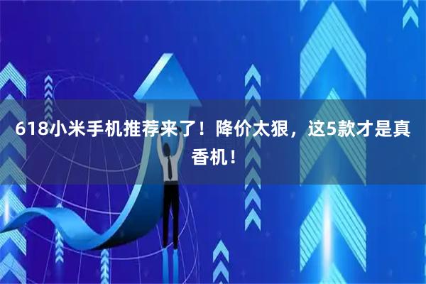 618小米手机推荐来了！降价太狠，这5款才是真香机！